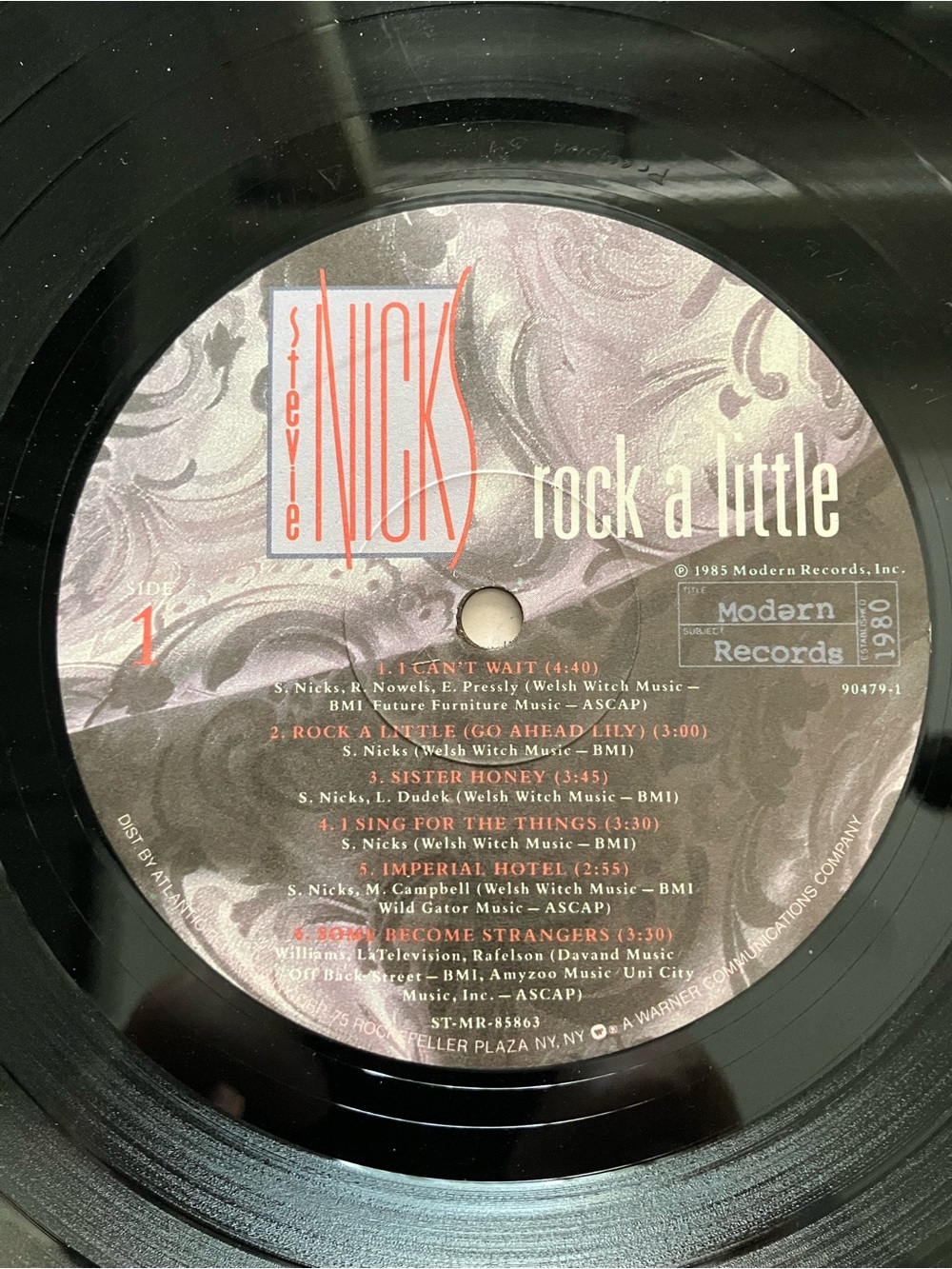 1985 Stevie Nicks “Rock A Little “ Modern Record First Pressing #7904791 Vinyl - Picture 7 of 14